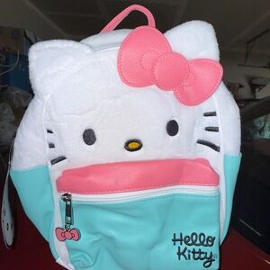 Hello Kitty Plush Backpack with Pink and Aqua Accents